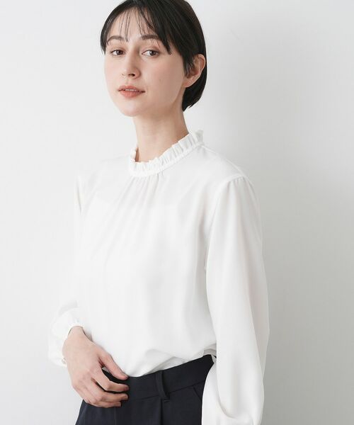 Dessin / デッサン シャツ・ブラウス | 【入卒/セレモニー/洗える】フリルネックブラウス | 詳細2