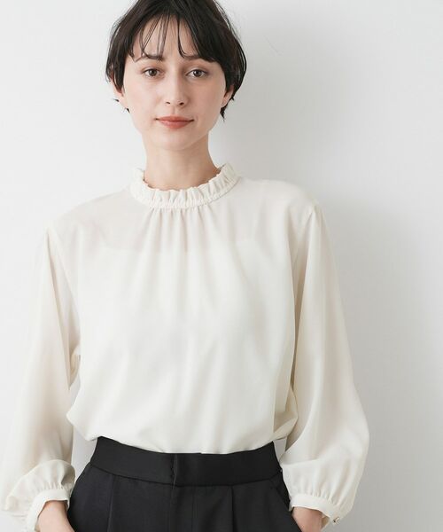 Dessin / デッサン シャツ・ブラウス | 【入卒/セレモニー/洗える】フリルネックブラウス | 詳細5