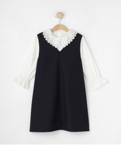 Dessin / デッサン ミニ丈・ひざ丈ワンピース | 【2点セット/セレモニー】レースカラーブラウスセットアップワンピース