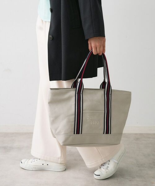 Dessin / デッサン トートバッグ | 【軽量/A4収納可】テープトートバッグM（ライトグレー(011)）