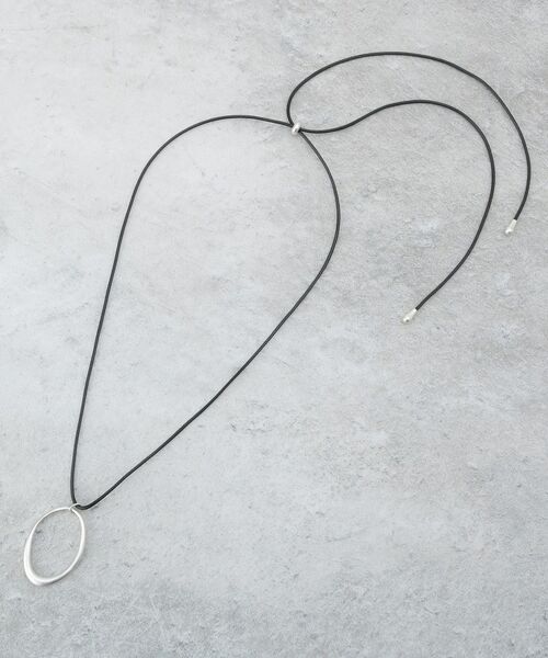 Dessin / デッサン ネックレス・ペンダント・チョーカー | オーバルモチーフコードネックレス（シルバー(006)）