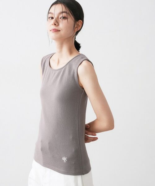 Dessin / デッサン キャミソール・チューブトップ | 【洗える】リブスクエアタンクトップ | 詳細14
