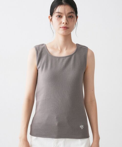 Dessin / デッサン キャミソール・チューブトップ | 【洗える】リブスクエアタンクトップ | 詳細17