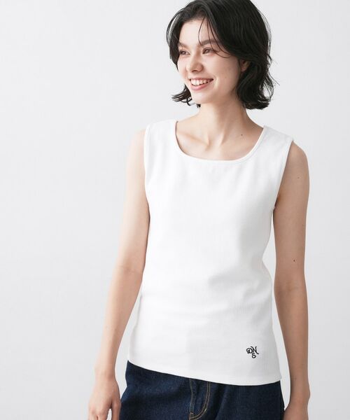 Dessin / デッサン キャミソール・チューブトップ | 【洗える】リブスクエアタンクトップ | 詳細2