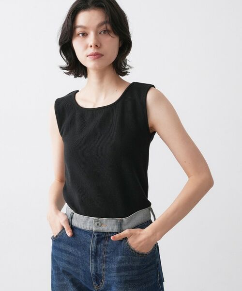 Dessin / デッサン キャミソール・チューブトップ | 【洗える】リブスクエアタンクトップ | 詳細5