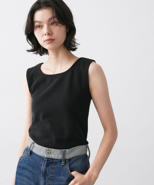 Dessin / デッサン キャミソール・チューブトップ | 【洗える】リブスクエアタンクトップ | 詳細6