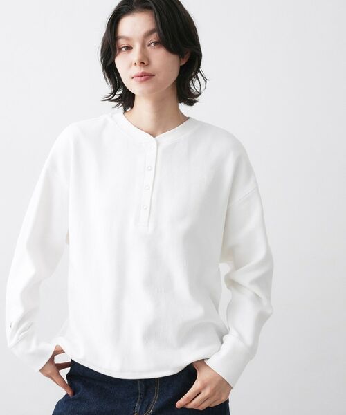 Dessin / デッサン カットソー | 【前後2WAY/洗える】ドロストリブカットソー（ホワイト(002)）