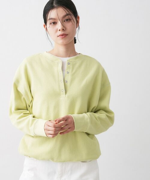 Dessin / デッサン カットソー | 【前後2WAY/洗える】ドロストリブカットソー（イエロー(031)）