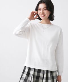 Dessin / デッサン ニット・セーター | 【洗える】ミドルゲージボートネックカラーニット