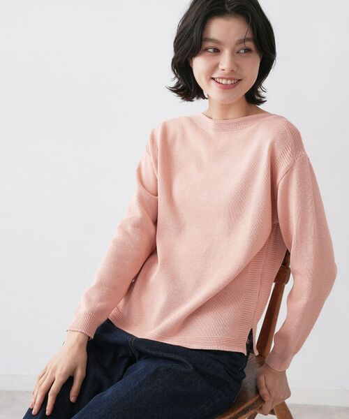 Dessin / デッサン ニット・セーター | 【洗える】ミドルゲージボートネックカラーニット | 詳細10