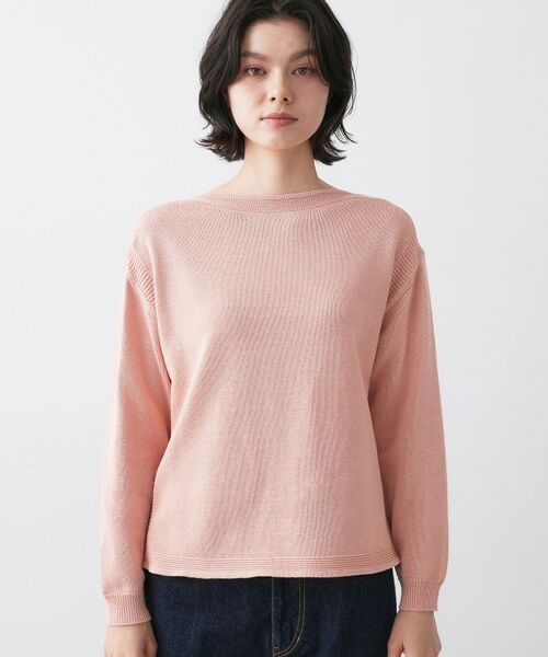 Dessin / デッサン ニット・セーター | 【洗える】ミドルゲージボートネックカラーニット | 詳細13