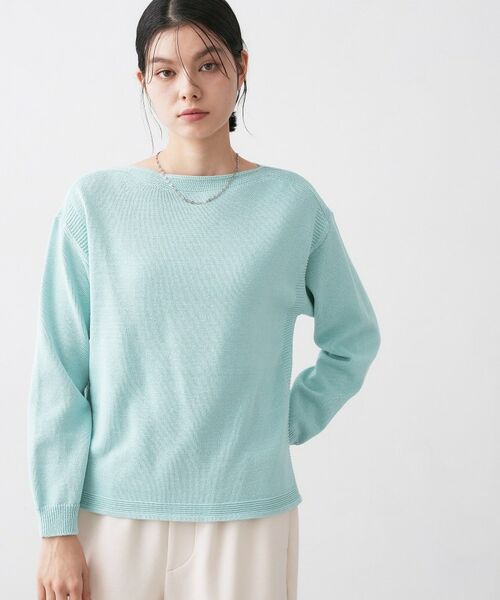 Dessin / デッサン ニット・セーター | 【洗える】ミドルゲージボートネックカラーニット | 詳細5