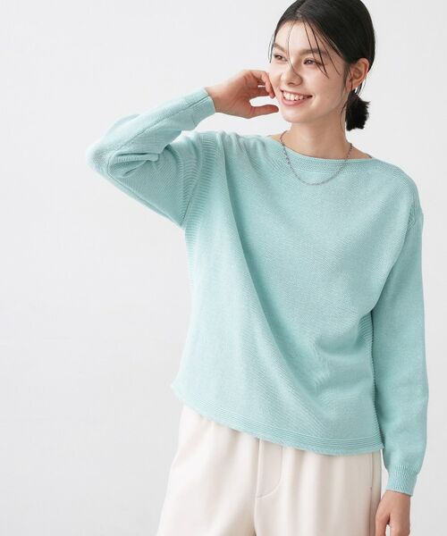 Dessin / デッサン ニット・セーター | 【洗える】ミドルゲージボートネックカラーニット | 詳細6