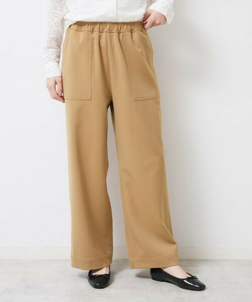 Dessin / デッサン パンツ | 【ウエストゴム/洗える】ツイルセミワイドパンツ | 詳細5