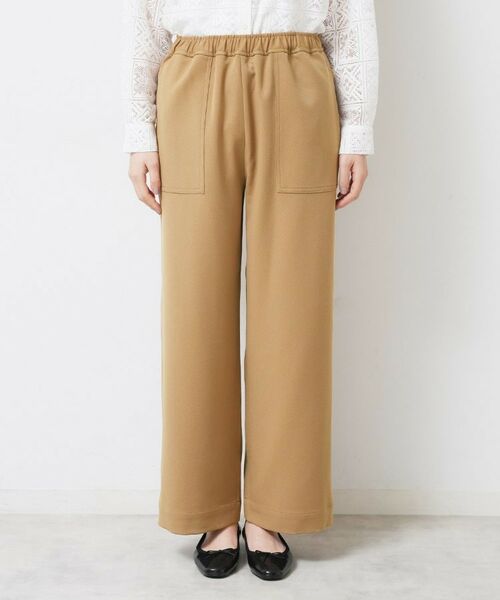 Dessin / デッサン パンツ | 【ウエストゴム/洗える】ツイルセミワイドパンツ | 詳細9