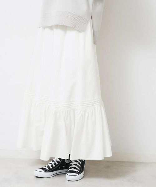 Dessin / デッサン ロング・マキシ丈スカート | 【ウエストゴム/洗える】コットンフレアスカート | 詳細1