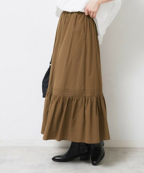 Dessin / デッサン ロング・マキシ丈スカート | 【ウエストゴム/洗える】コットンフレアスカート | 詳細10