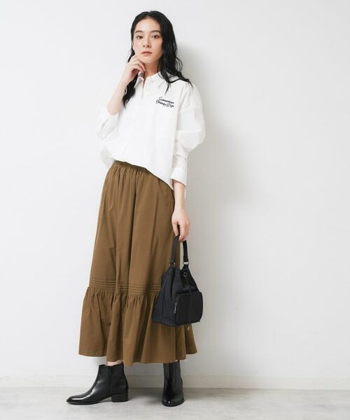 Dessin / デッサン ロング・マキシ丈スカート | 【ウエストゴム/洗える】コットンフレアスカート | 詳細11