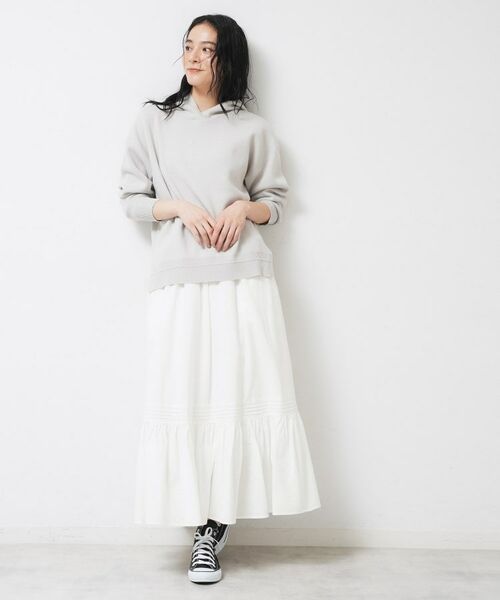 Dessin / デッサン ロング・マキシ丈スカート | 【ウエストゴム/洗える】コットンフレアスカート | 詳細3
