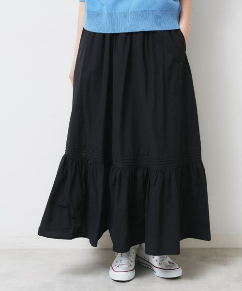 Dessin / デッサン ロング・マキシ丈スカート | 【ウエストゴム/洗える】コットンフレアスカート | 詳細5