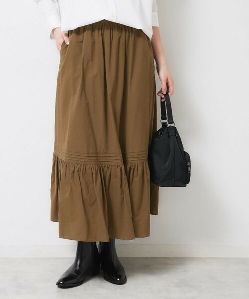 Dessin / デッサン ロング・マキシ丈スカート | 【ウエストゴム/洗える】コットンフレアスカート | 詳細9