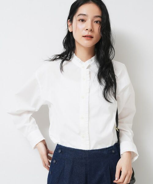 Dessin / デッサン シャツ・ブラウス | 【洗える】フリルネックブラウス | 詳細1