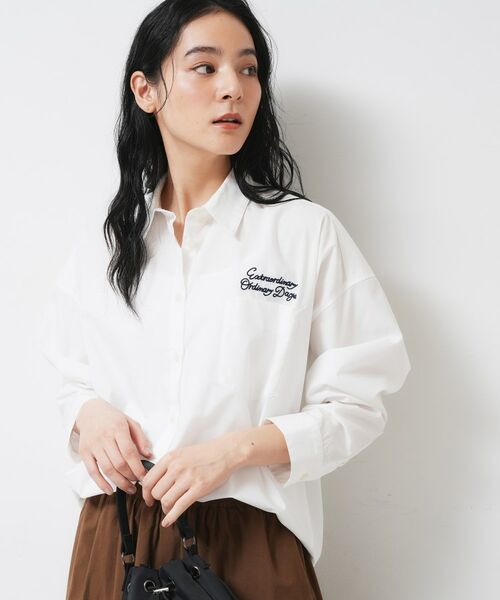 Dessin / デッサン シャツ・ブラウス | 刺繍シャツ(ホワイト(002))