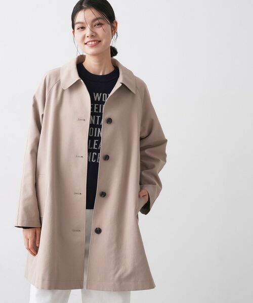 Dessin / デッサン ステンカラーコート | 【花粉ガード/撥水加工/洗える】ステンカラースプリングコート（ベージュ(052)）