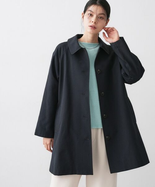 Dessin / デッサン ステンカラーコート | 【花粉ガード/撥水加工/洗える】ステンカラースプリングコート（ネイビー(094)）