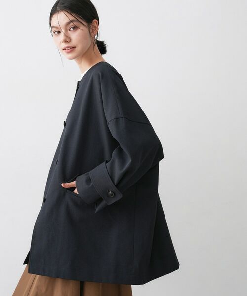 Dessin / デッサン その他アウター | 【花粉ガード/撥水加工/洗える】クルーネックスプリングコート | 詳細10