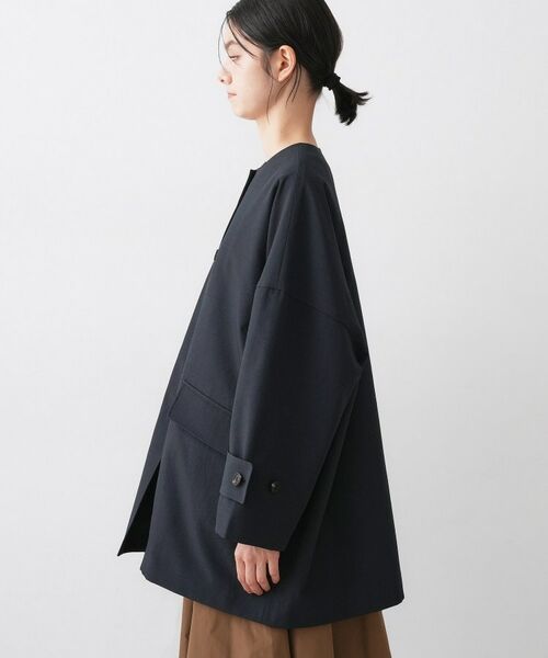 Dessin / デッサン その他アウター | 【花粉ガード/撥水加工/洗える】クルーネックスプリングコート | 詳細14