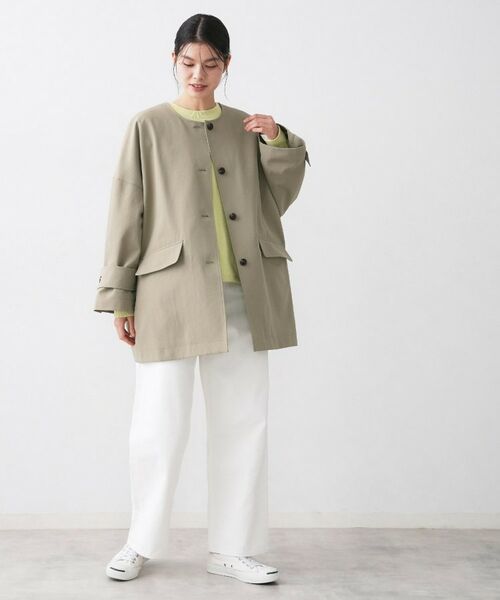 Dessin / デッサン その他アウター | 【花粉ガード/撥水加工/洗える】クルーネックスプリングコート | 詳細3