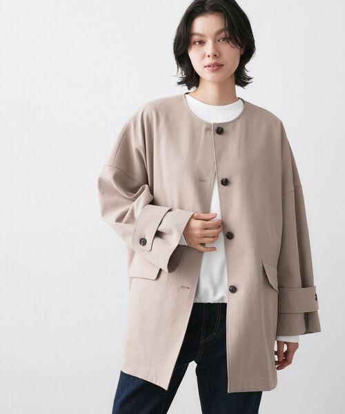 Dessin / デッサン その他アウター | 【花粉ガード/撥水加工/洗える】クルーネックスプリングコート | 詳細5