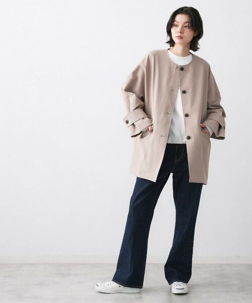 Dessin / デッサン その他アウター | 【花粉ガード/撥水加工/洗える】クルーネックスプリングコート | 詳細7