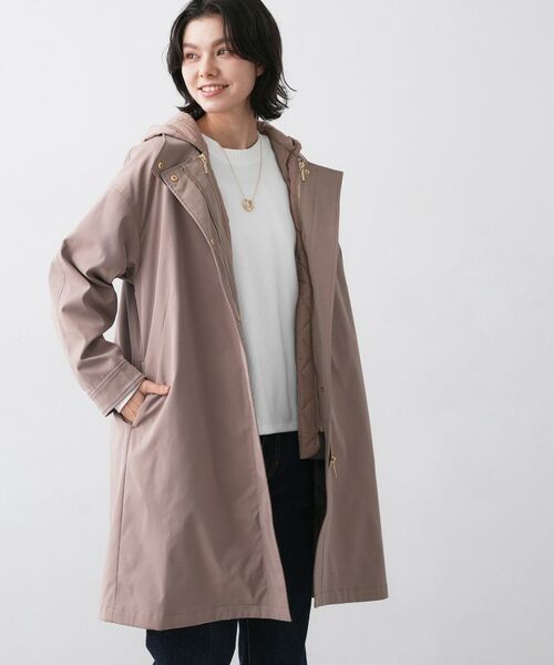 Dessin / デッサン その他アウター | 【4WAY/洗える】ベスト付き中綿キルトコート（モカブラウン(042)）