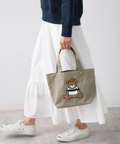 Dessin / デッサン トートバッグ | Deddyさがら刺繍トートバッグ（ベージュ(052)）