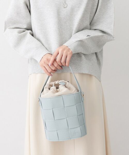 Dessin / デッサン ショルダーバッグ | 【新色追加/2WAY】メッシュシリーズバケツBAG（サックスブルー(090)）