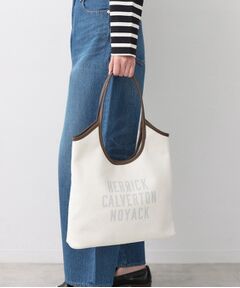 Dessin / デッサン トートバッグ | 【軽量】ロゴプリントデニム×帆布トートバッグ