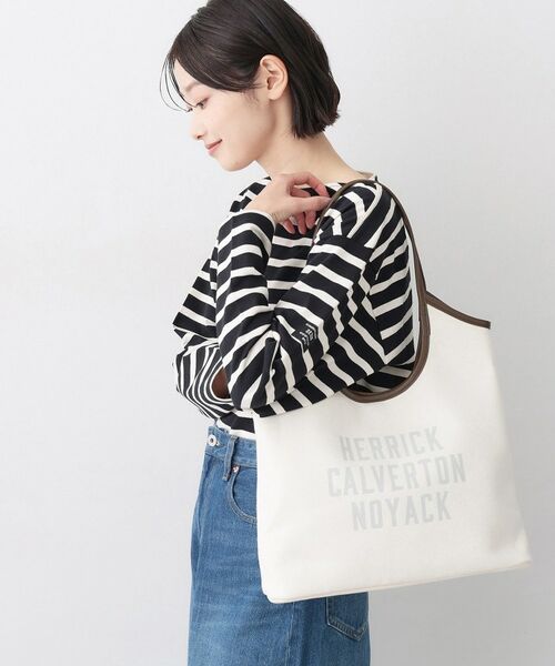 Dessin / デッサン トートバッグ | 【軽量】ロゴプリントデニム×帆布トートバッグ | 詳細1