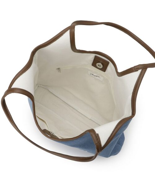 Dessin / デッサン トートバッグ | 【軽量】ロゴプリントデニム×帆布トートバッグ | 詳細10