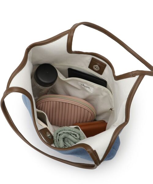 Dessin / デッサン トートバッグ | 【軽量】ロゴプリントデニム×帆布トートバッグ | 詳細12