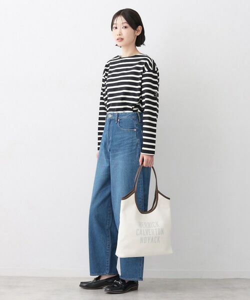 Dessin / デッサン トートバッグ | 【軽量】ロゴプリントデニム×帆布トートバッグ | 詳細2