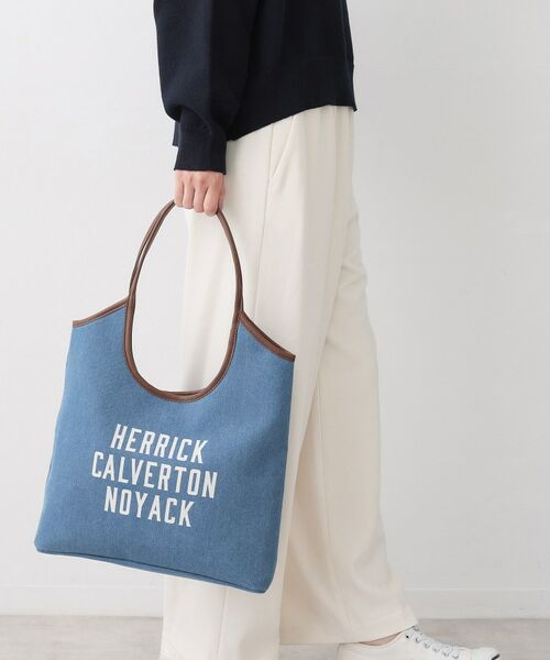 Dessin / デッサン トートバッグ | 【軽量】ロゴプリントデニム×帆布トートバッグ | 詳細3