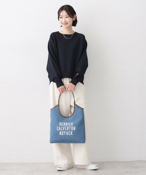 Dessin / デッサン トートバッグ | 【軽量】ロゴプリントデニム×帆布トートバッグ | 詳細4