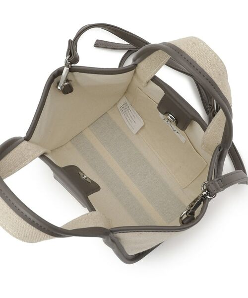 Dessin / デッサン ショルダーバッグ | 【軽量/2WAY】パイピングコットンリネンミニバッグ | 詳細13