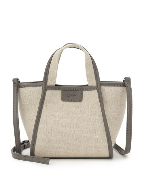 Dessin / デッサン ショルダーバッグ | 【軽量/2WAY】パイピングコットンリネンミニバッグ | 詳細9