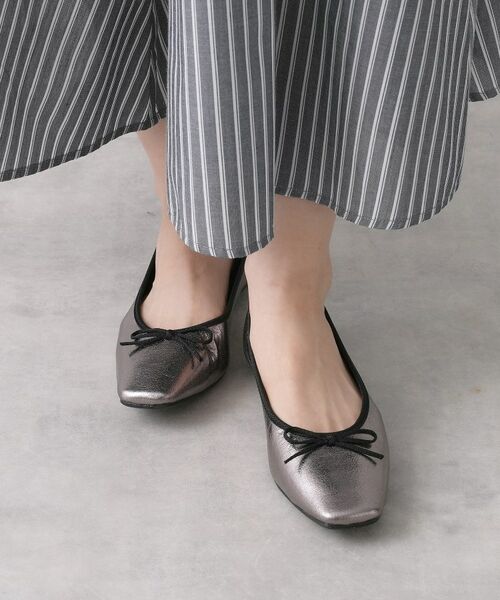 Dessin / デッサン パンプス | レザー調スクエアトゥ フラットパンプス | 詳細6