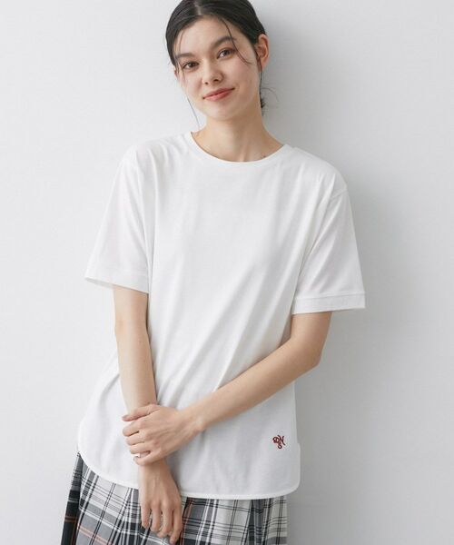 Dessin / デッサン カットソー | 【洗える】半袖シャツテールカットソー(ホワイト(002))