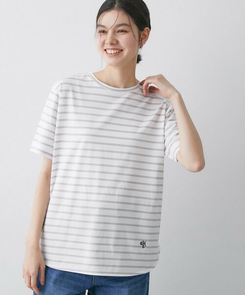 Dessin / デッサン カットソー | 【洗える】半袖シャツテールカットソー(チャコールグレー(314))