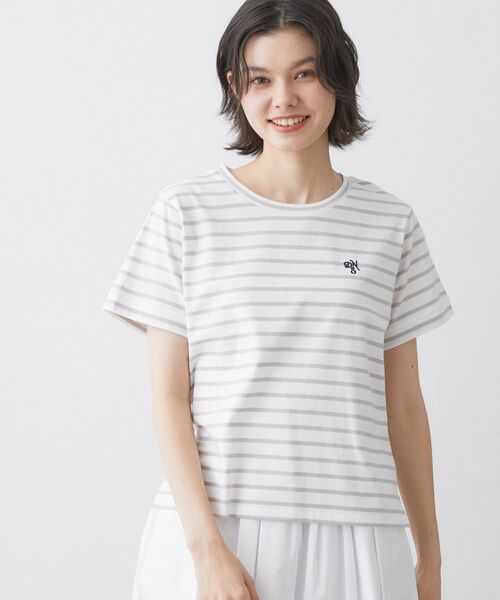 Dessin / デッサン カットソー | 【洗える】半袖ボックスシルエットカットソー(チャコールグレー(314))